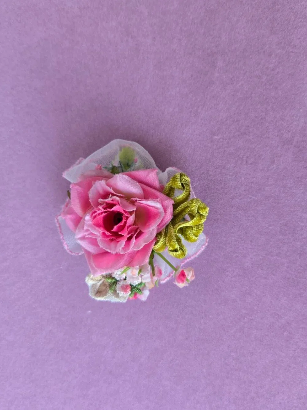 Handmade Rose Posey Hair Clip Wedding Garden Party Cottagecore Coquette